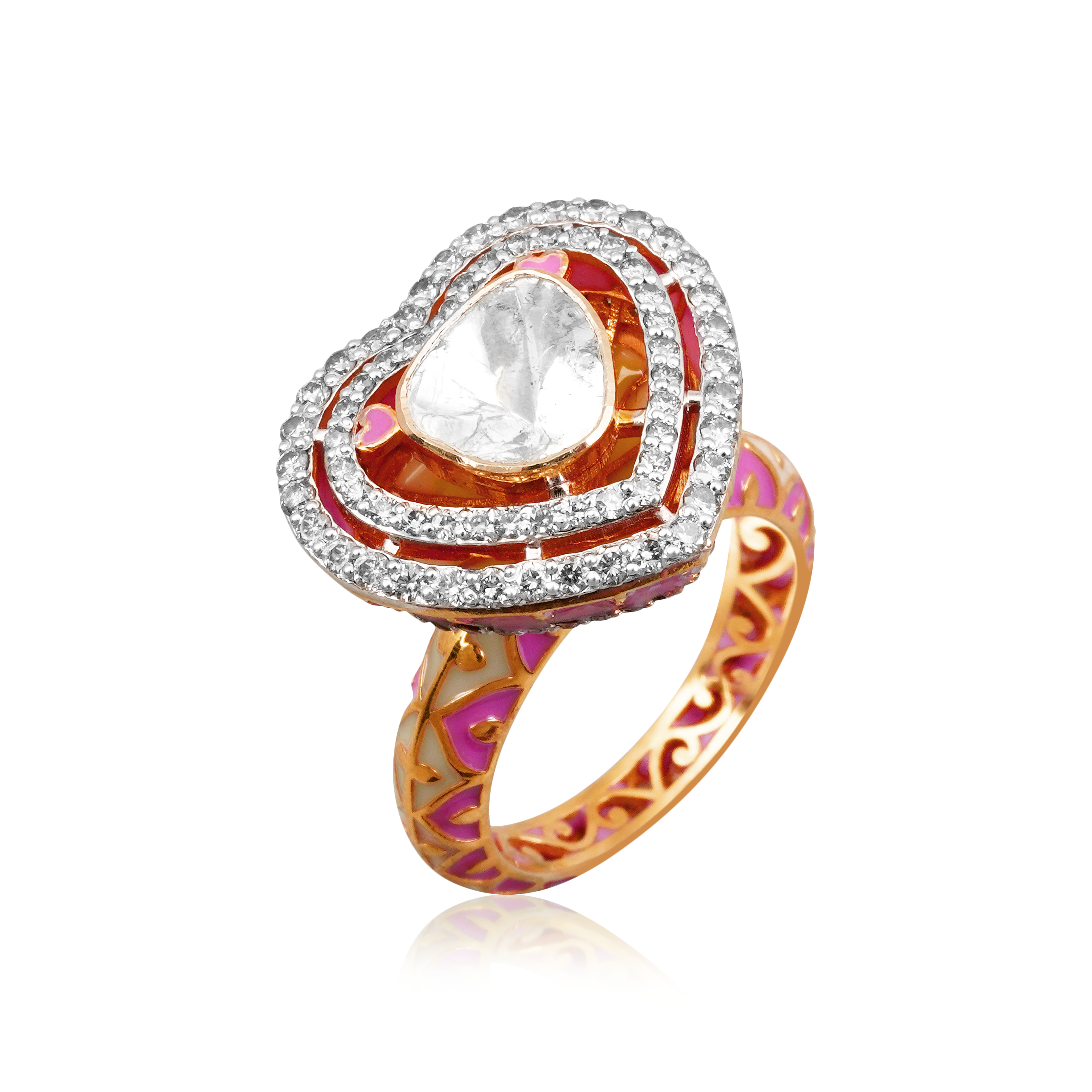 Heart Pink Hues ring